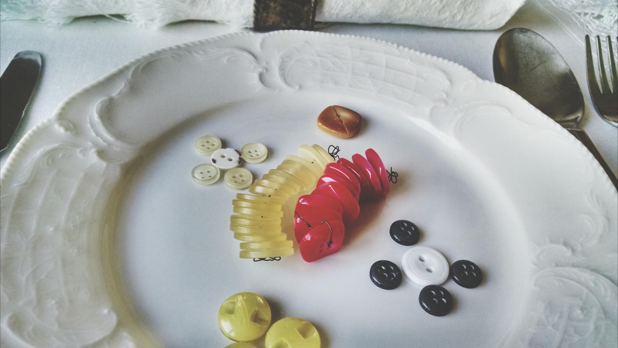 series of plated entrees in studio